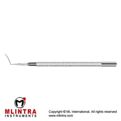 Corneal Dissector Angled - Curved Blade Stainless Steel, 12 cm - 4 3/4"